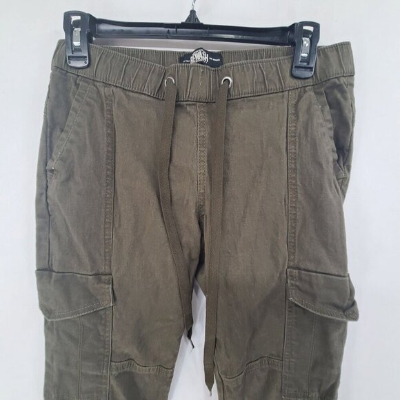 Rewash Brand Women's Casual Cargo Jogger Pants Olive Size S Elastic wasitband - Picture 3 of 8